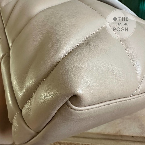 ❌SOLD❌Saint Laurent Loulou Puffer Small Darke Beige Gold HW - Picture 9 of 16